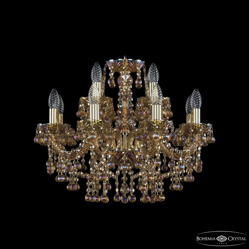 Подвесная люстра Bohemia Ivele Crystal 1409/8+4/195 G M777