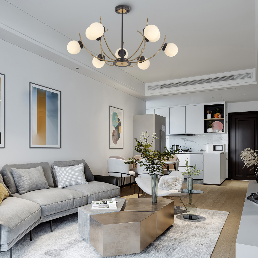 Люстра на штанге Arte Milano Neapolis 276169/9 BK/GD