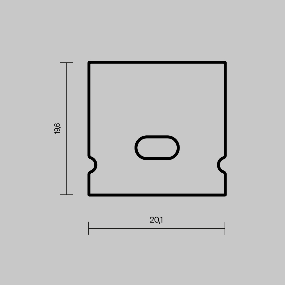 Комплект заглушек для профиля 20×20 2шт Maytoni Led Strip ALM-2020-EC 642072