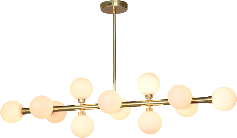 Люстра на штанге iLamp Golden 712P/12 GL-WH