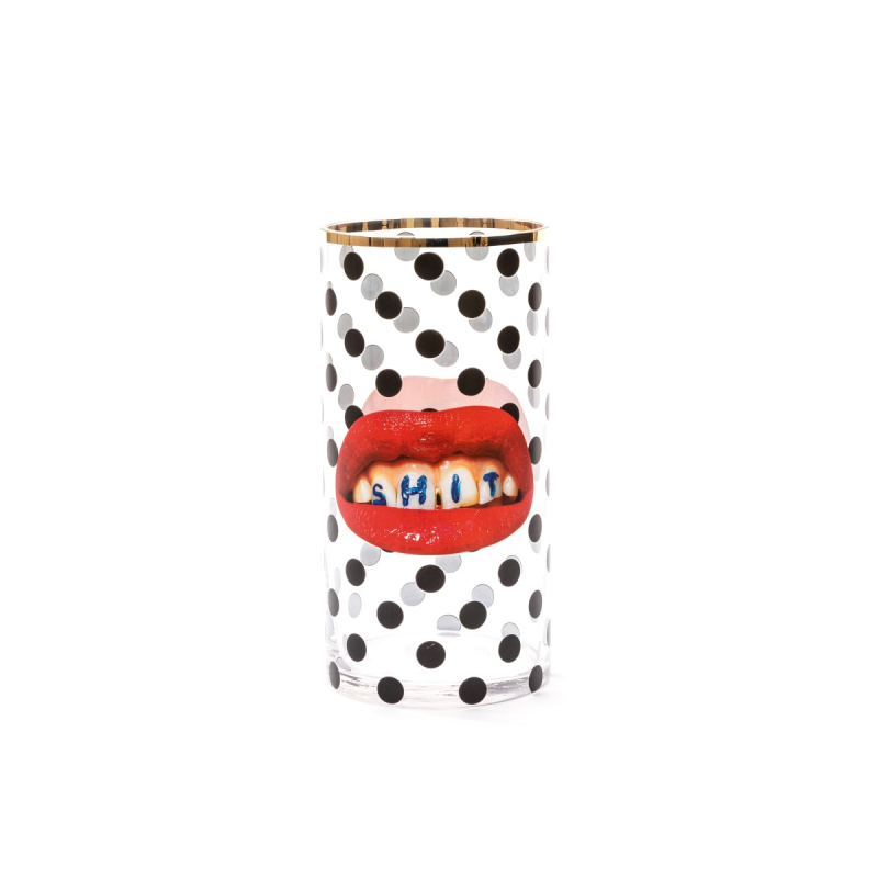 Ваза Shit Pois Medium Seletti Toiletpaper Glass Vase 14170