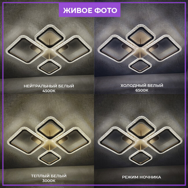 Потолочная люстра Seven Fires Folki SF7070/5C-SGD-RGB