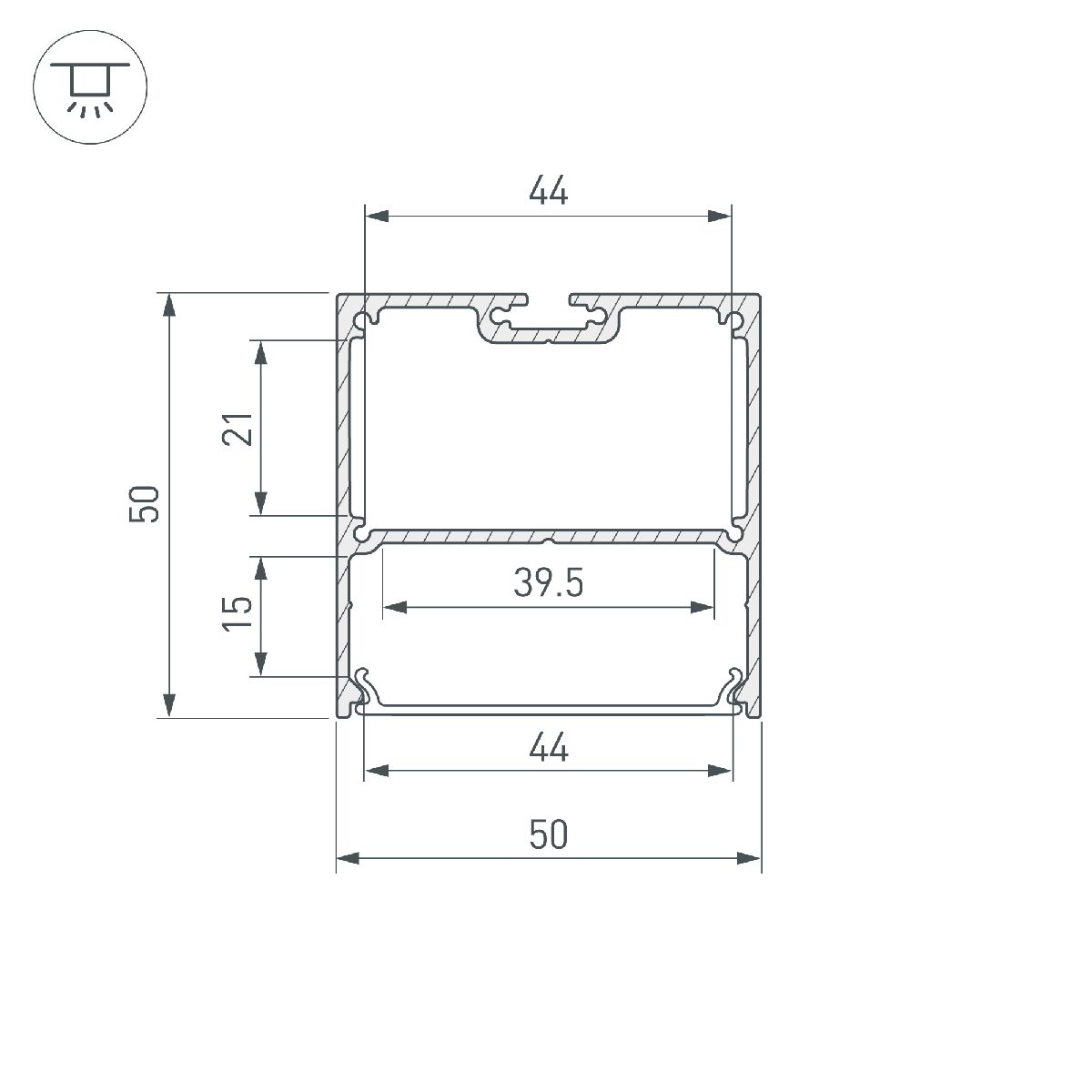 Профиль Arlight SL-LINE-5050-LW-2000 ANOD GOLD 039982