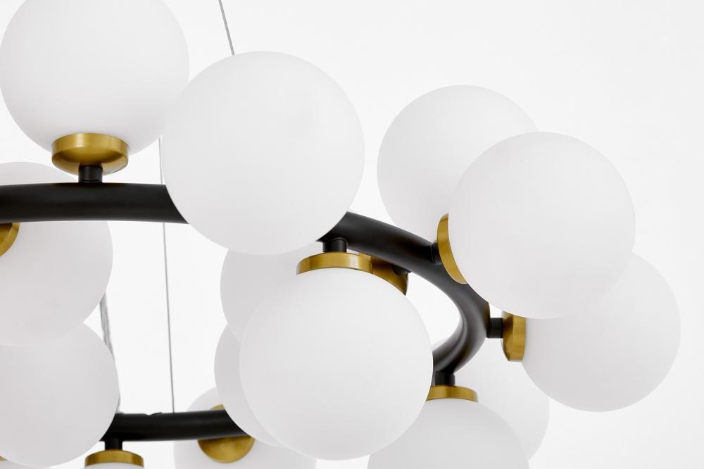 Подвесная люстра Lumina Deco Marsiada LDP 6033-25 BK+MD