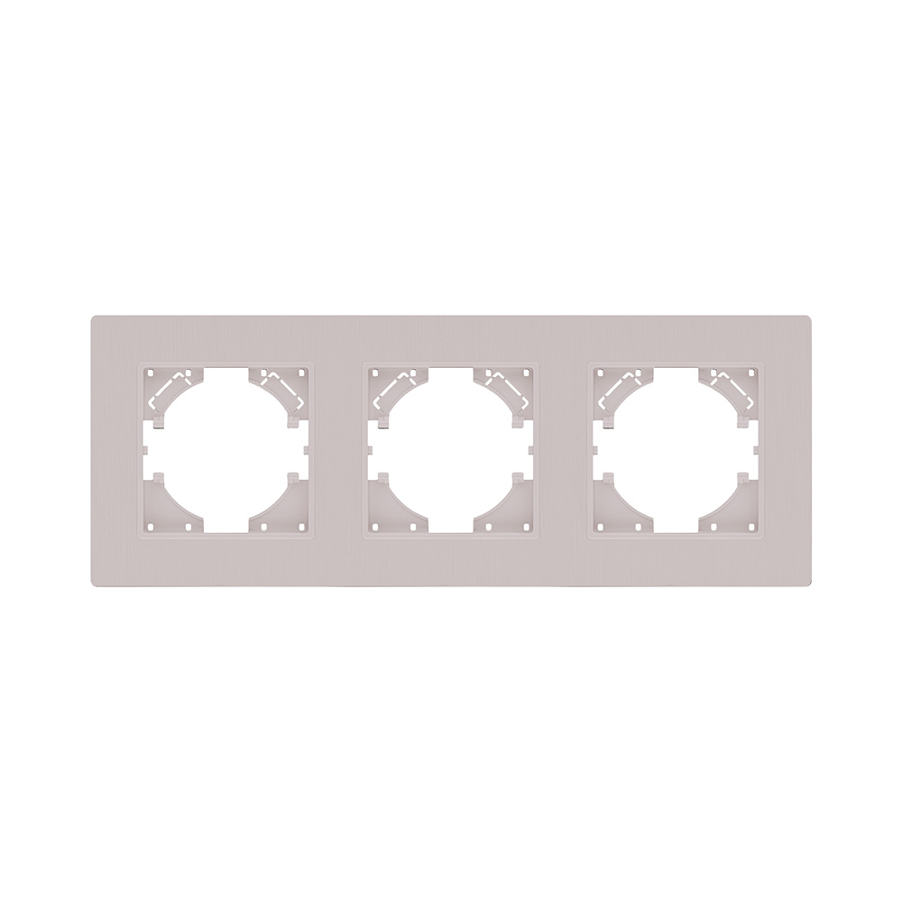 Рамка 3-постовая, кашемир матовый Kollinger Eleganz Plex EP3CM