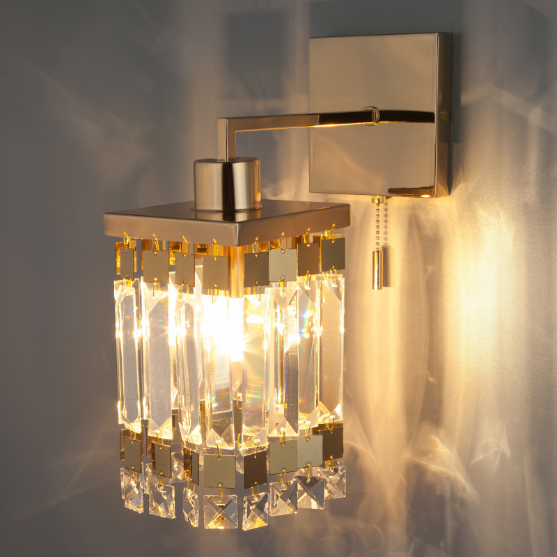 Бра Eurosvet 10100/1 золото/прозрачный хрусталь Strotskis