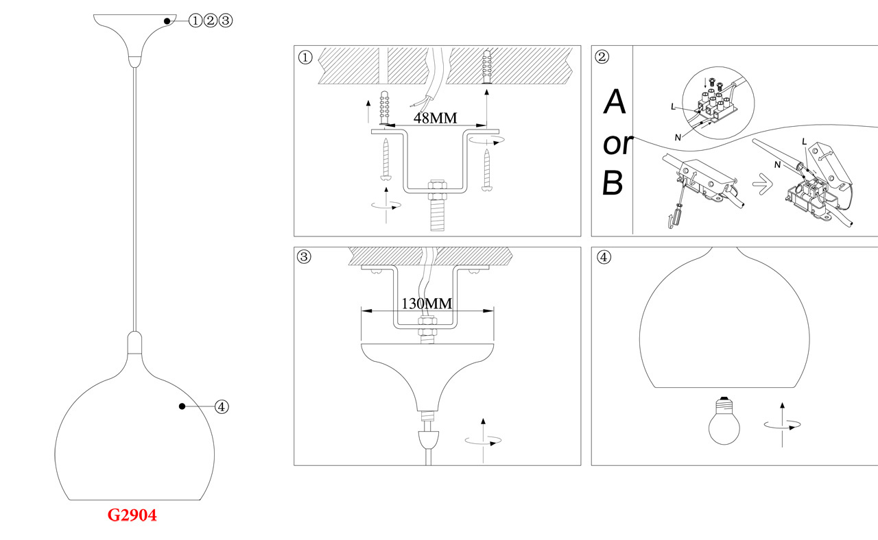 Подвесной светильник Odeon Light Bula 2904/1