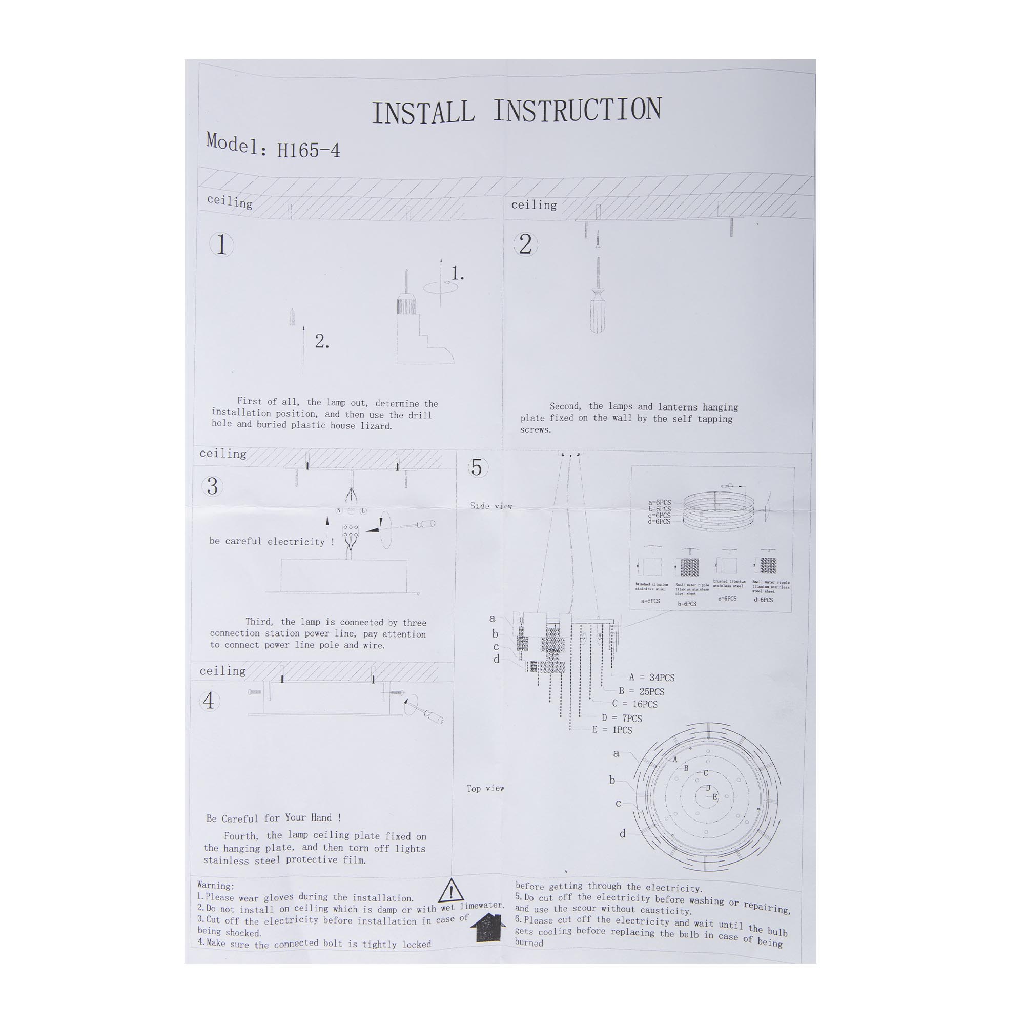 Подвесная люстра Hiper Gloria H165-4