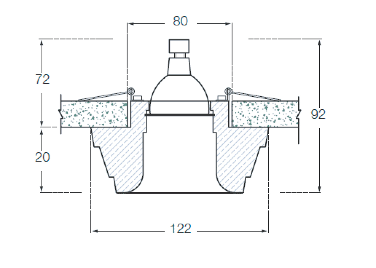 Встраиваемый светильник Donolux Decoro DL203G/1