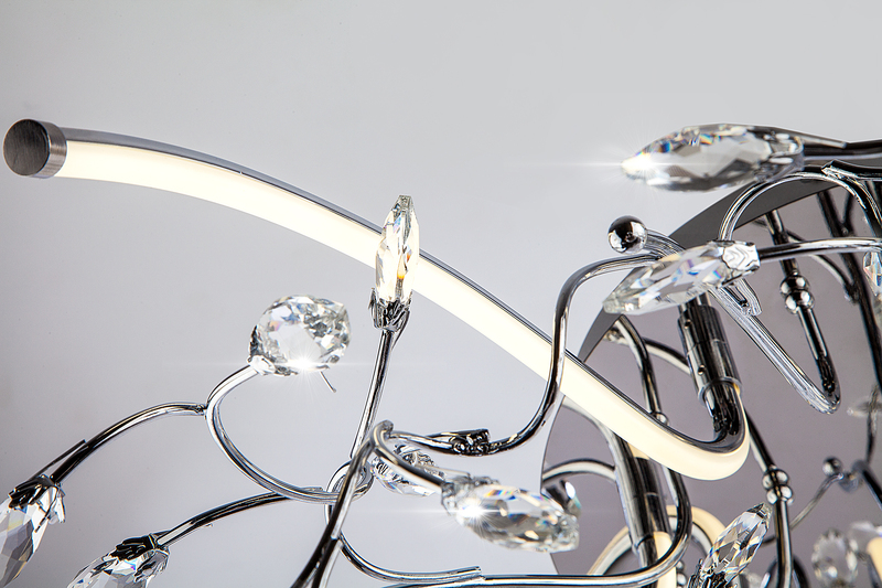 Потолочная светодиодная люстра Eurosvet Claudia 90036/8 хром