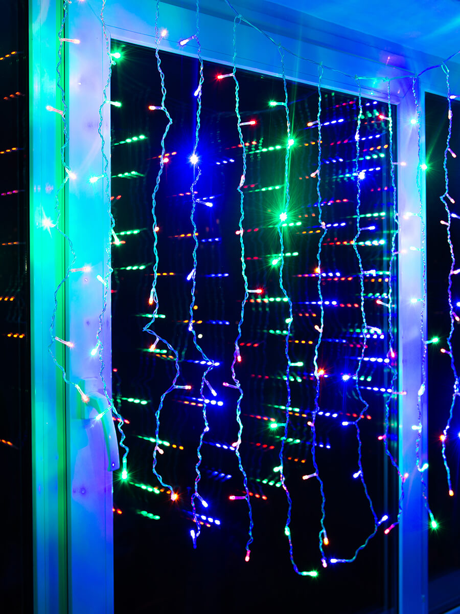 Светодиодная гирлянда (UL-00002270) Uniel бахрома 230V разноцветный ULD-B3010-200/DTA Multi IP20