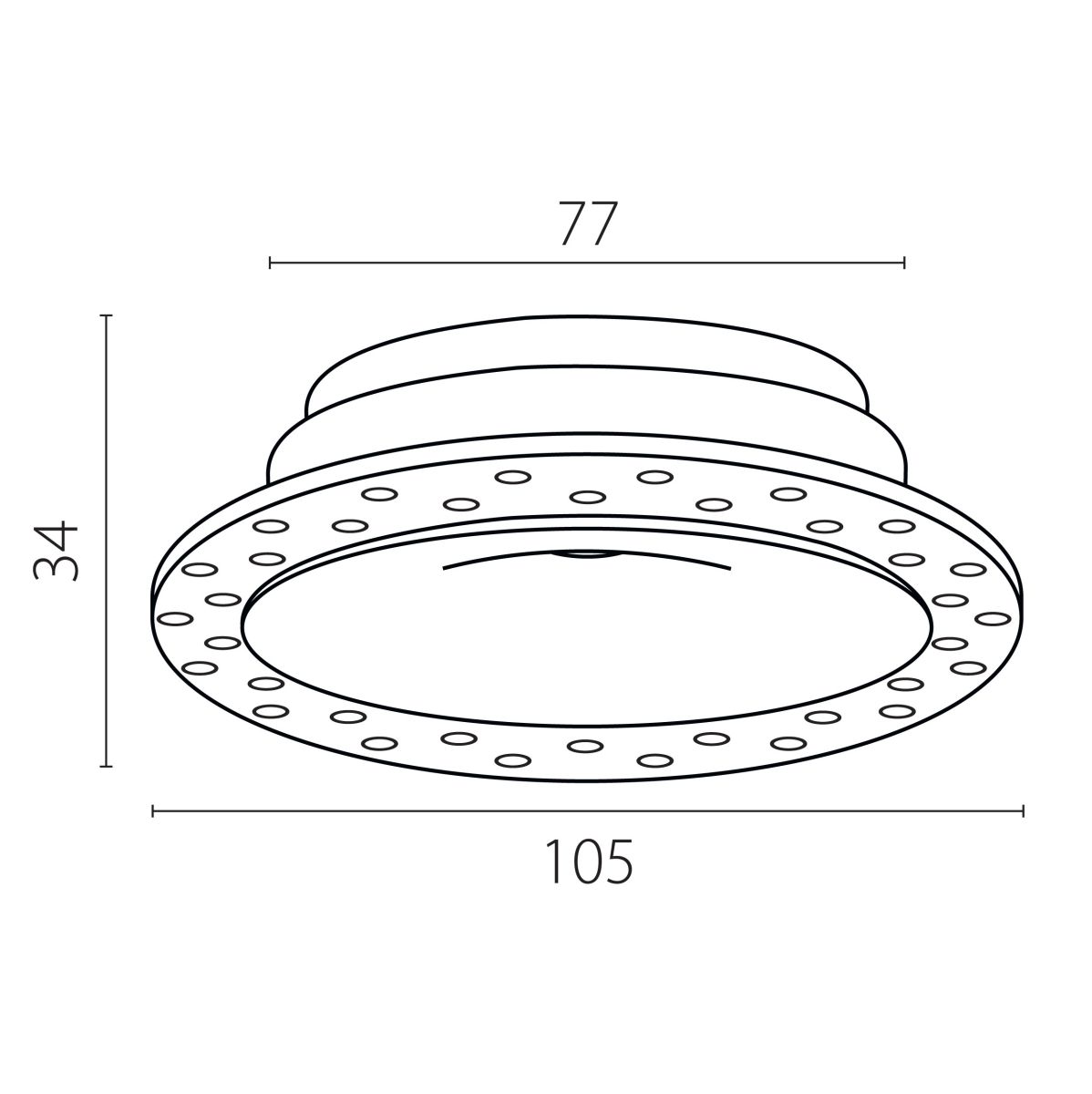 Рамка скрытого монтажа вогнутая для светильников Lightstar Spira 0742х6 (D85) 074206-01