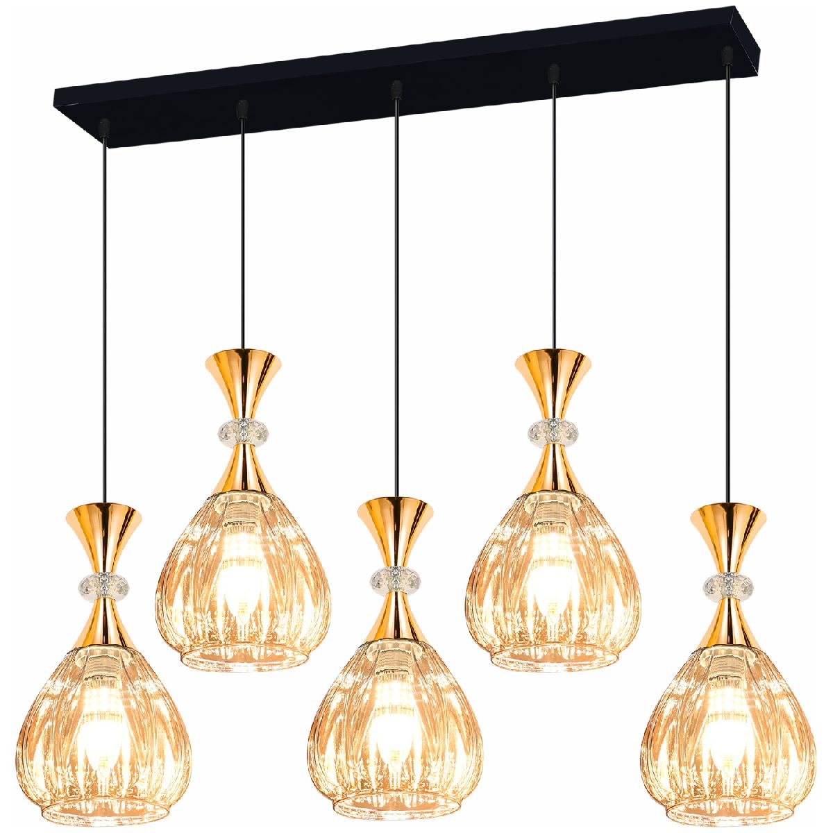 Подвесная люстра Reluce 09015-0.9-05L AMBER