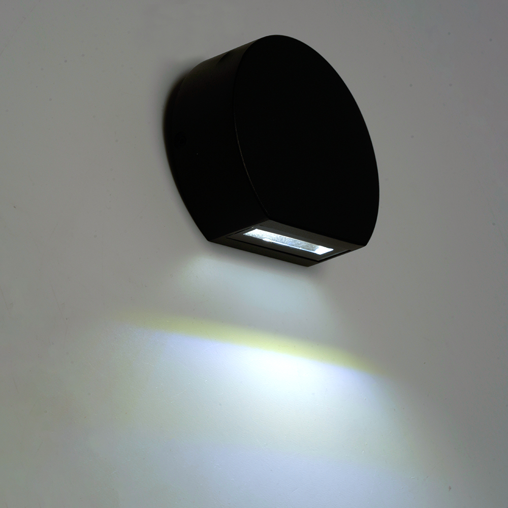 Уличный настенный светильник Feron Дели DH500, 6W, 55Lm, 3000/4000/6400К, черный 51828