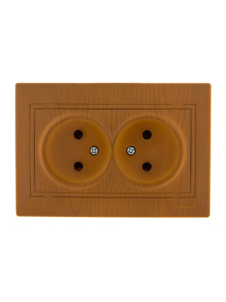 Розетка двойная б/з Lezard Mira 701-0701-128