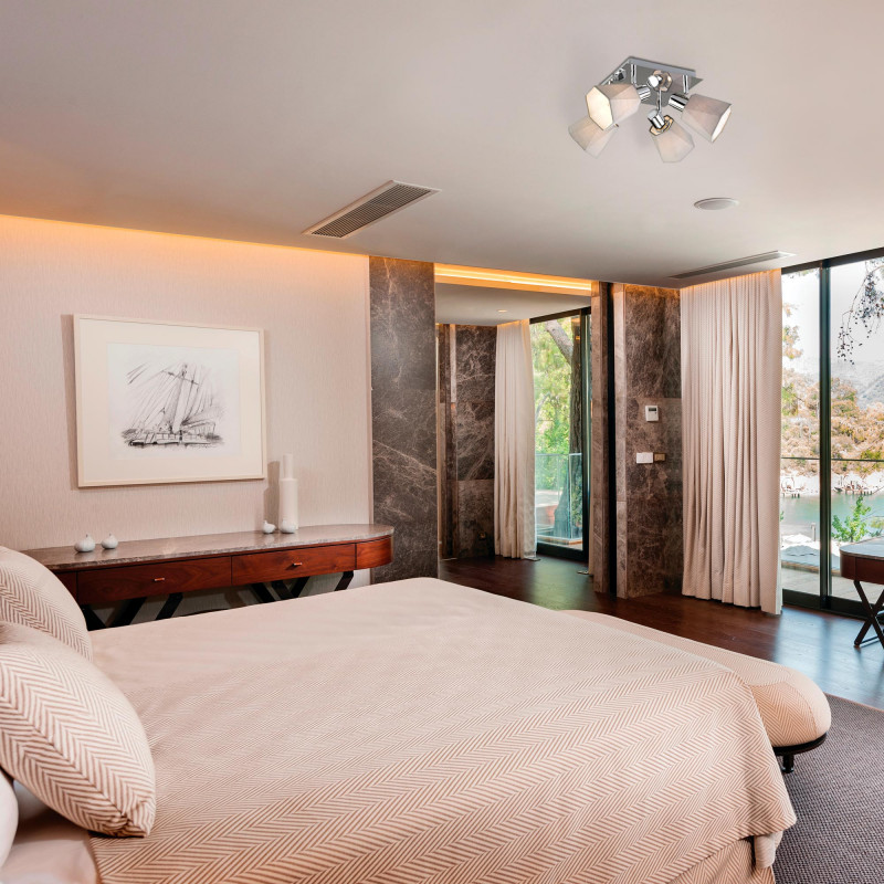 Накладная люстра Eurosvet 20087/4 хром/серый