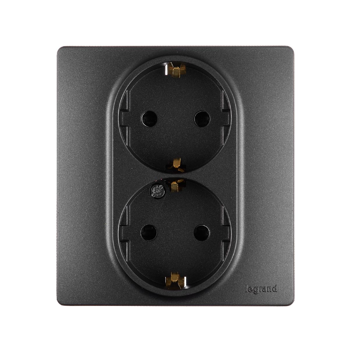 Розетка двойная с/з со шторками Legrand Inspiria 673758