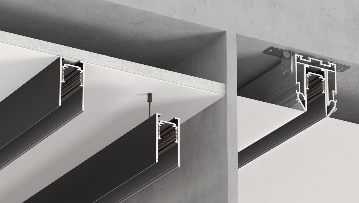 Шинопровод магнитный Luminotti Genesis L.300.1M.2.BK