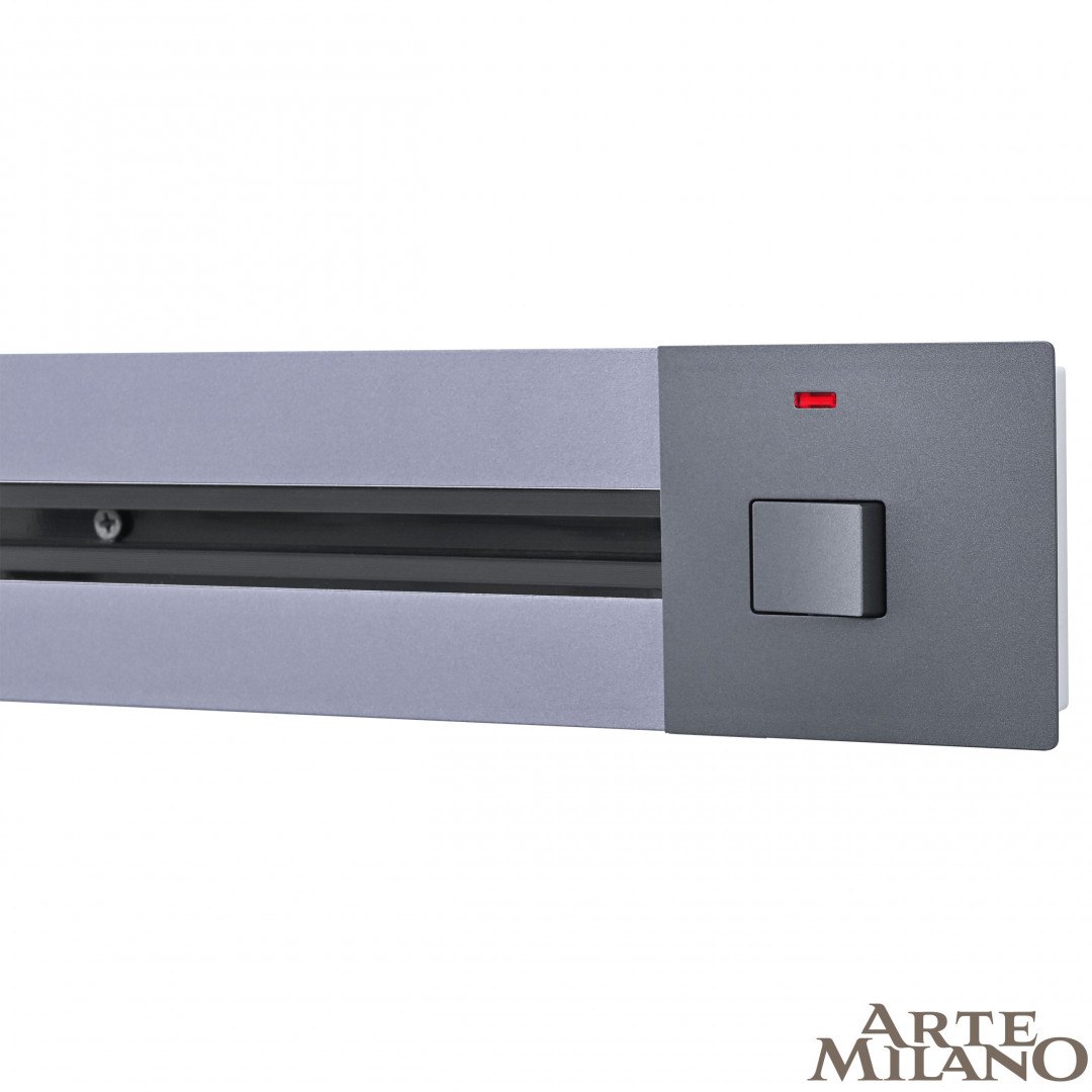 Встраиваемый шинопровод с выключателем Arte Milano Am-track-sockets 385205TBB/50 Grey