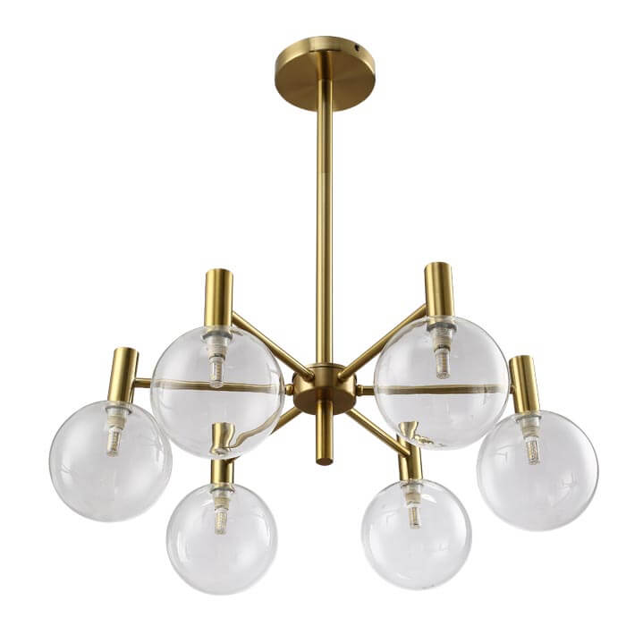 Подвесная люстра Crystal Lux Andres SP6 Bronze/Transparente