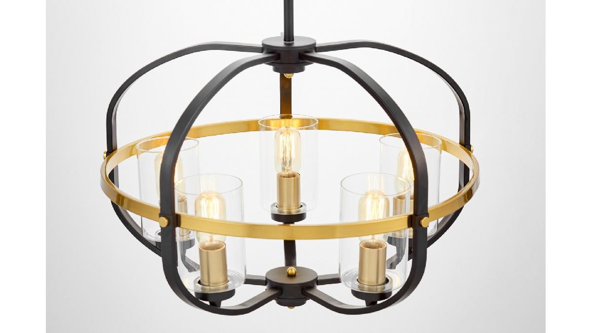 Подвесная люстра Lumina Deco Monterey LDP 1141-5 BK+MD