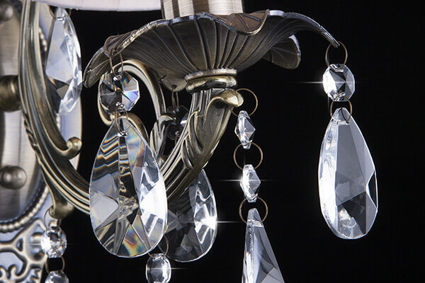 Бра Eurosvet 3646/1 античная бронза/прозрачный хрусталь Strotskis