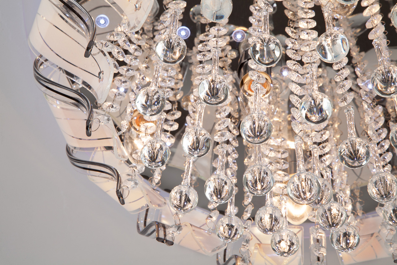 Потолочный светильник Eurosvet Soffite 80119/8 хром/синий+красный+фиолетовый