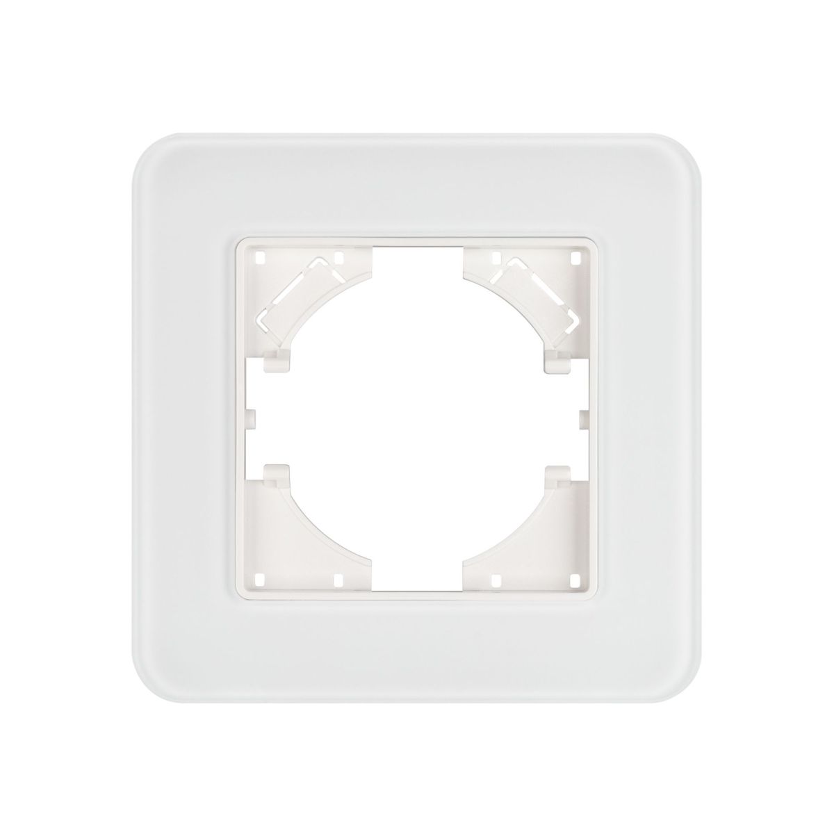 Рамка стеклянная на 1 пост Arlight FRM-OMALI-GS-1-WH 049648