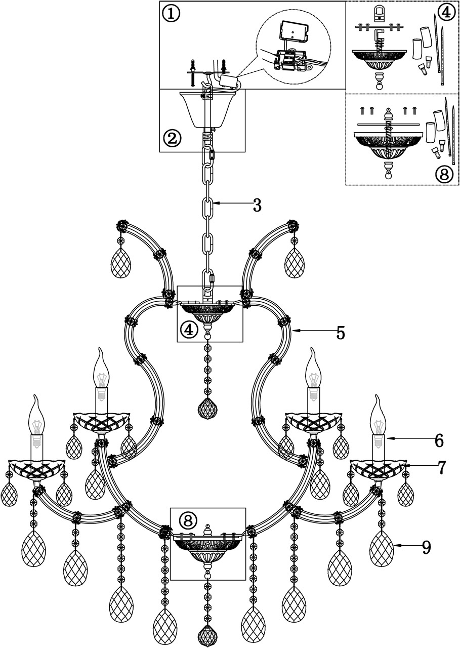 Подвесная люстра Maytoni Doris DIA881-PL-15-G