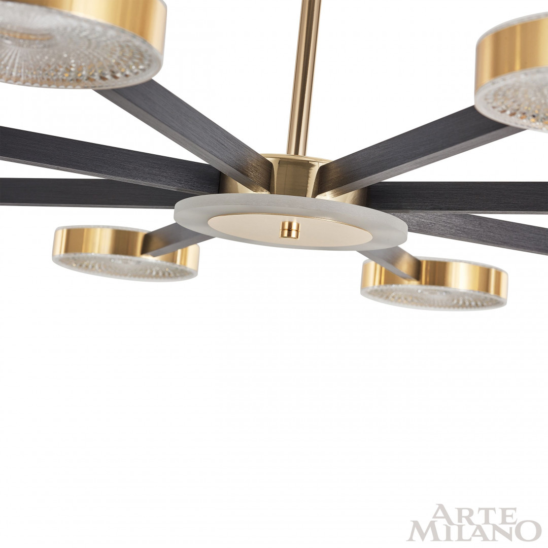 Люстра на штанге Arte Milano 272079/8 BK/GD