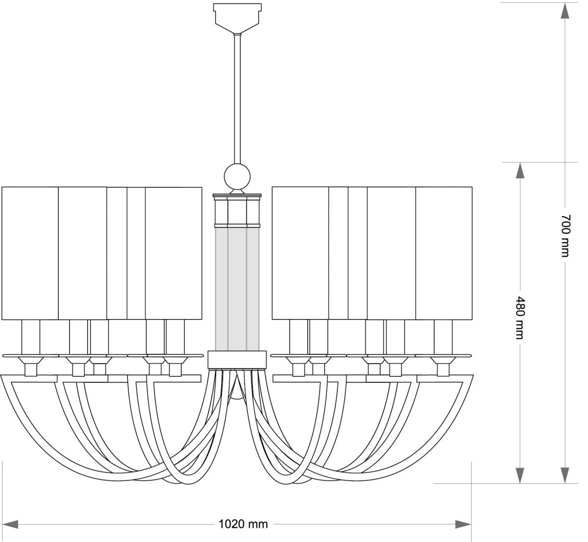 Люстра на штанге Kutek Lea LEA-ZW-10(BN/A)