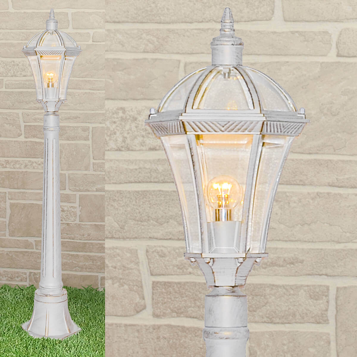 Уличный светильник Elektrostandard Capella F белое золото 4690389104305