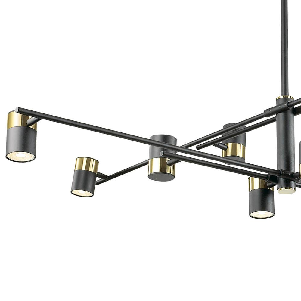 Подвесная люстра Lumien Hall Саурис LH8020/10P-BK-GD