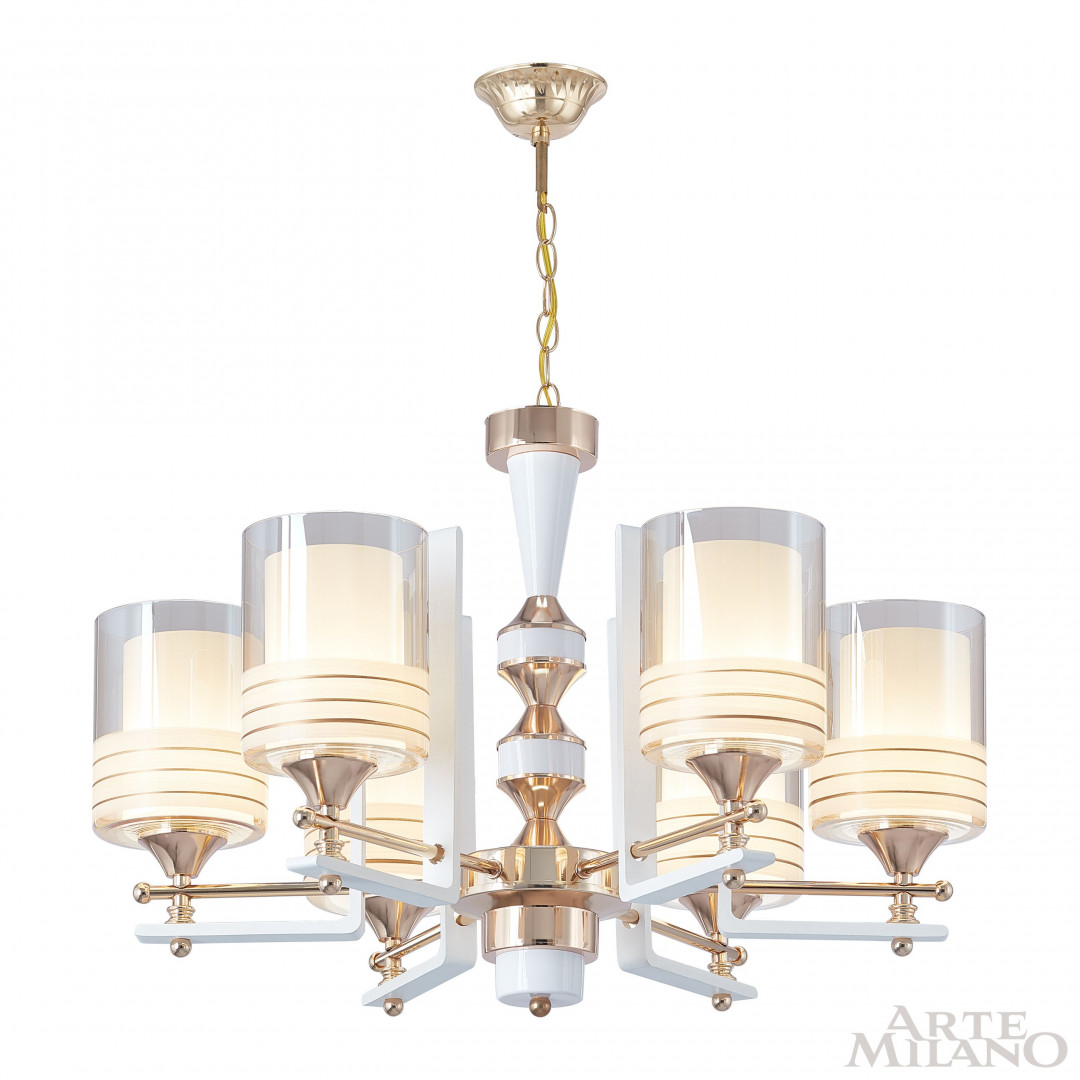 Подвесная люстра Arte Milano Florentia-6087 306087/6 Wh/Gd