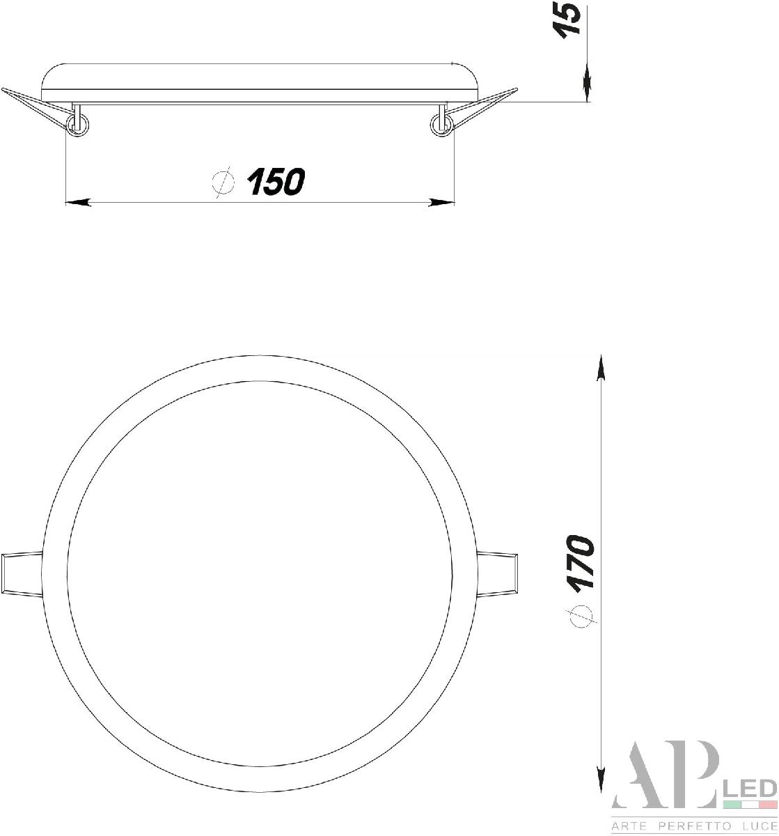 Встраиваемый светильник Arte Perfetto Luce Ingrid 3322.FAP222R/22W/4K