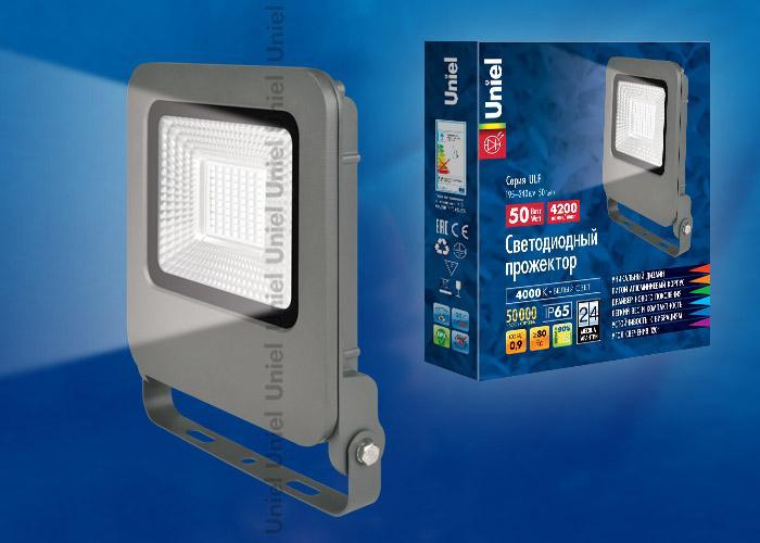 Прожектор светодиодный (UL-00002071) Uniel 50W 4000K ULF-F17-50W/NW