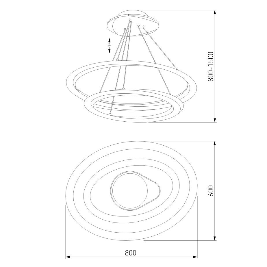 Подвесной светильник Eurosvet Virtus 90231/2 серебро