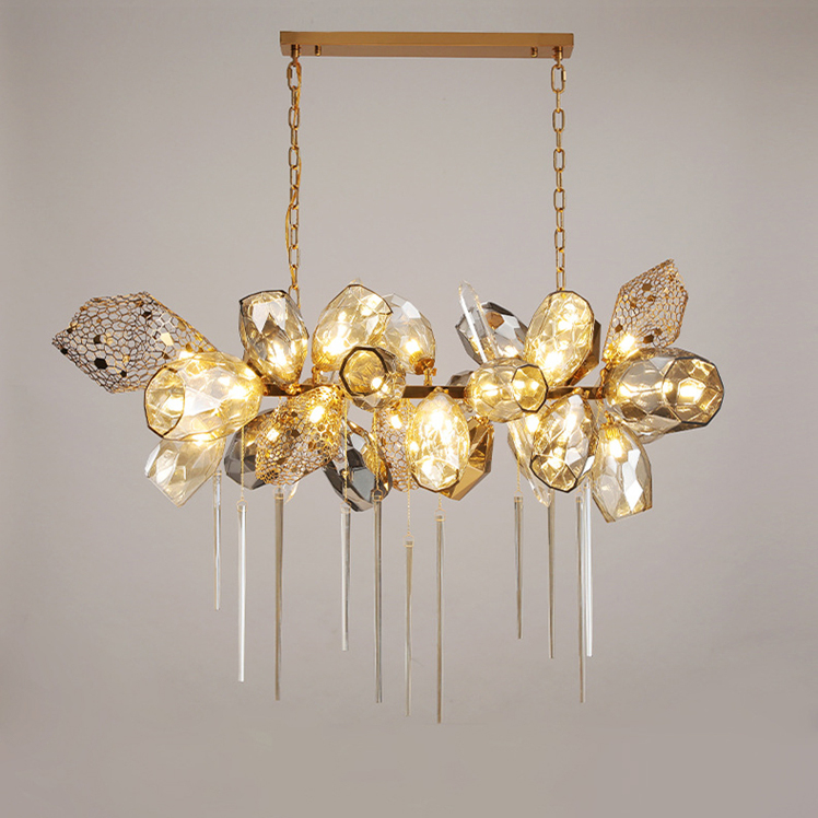 Подвесная люстра Delight Collection Britannica 8898P/BL gold/smoky