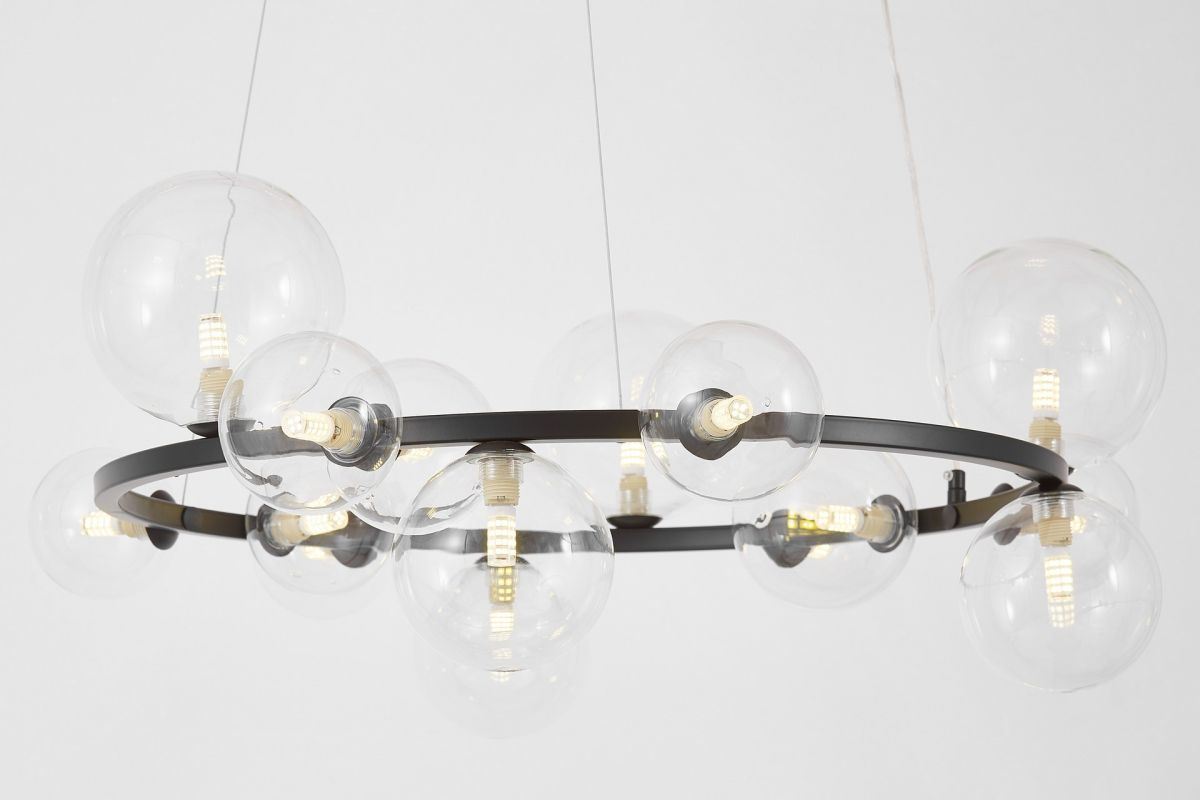 Подвесная люстра Lumina Deco LDP 7033-15 BK+CL