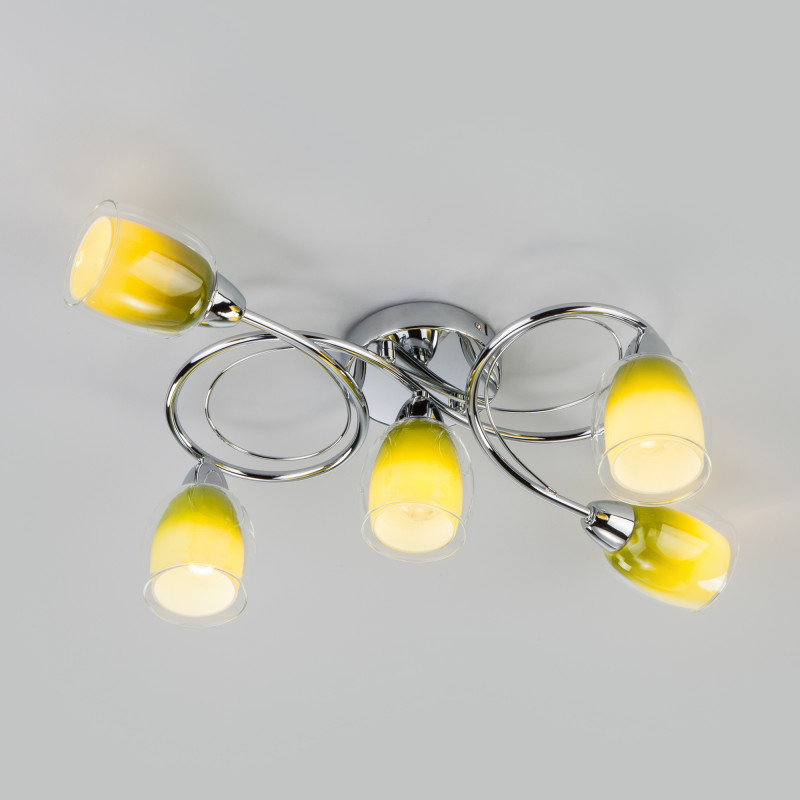 Накладная люстра Eurosvet 30153/5 зеленый