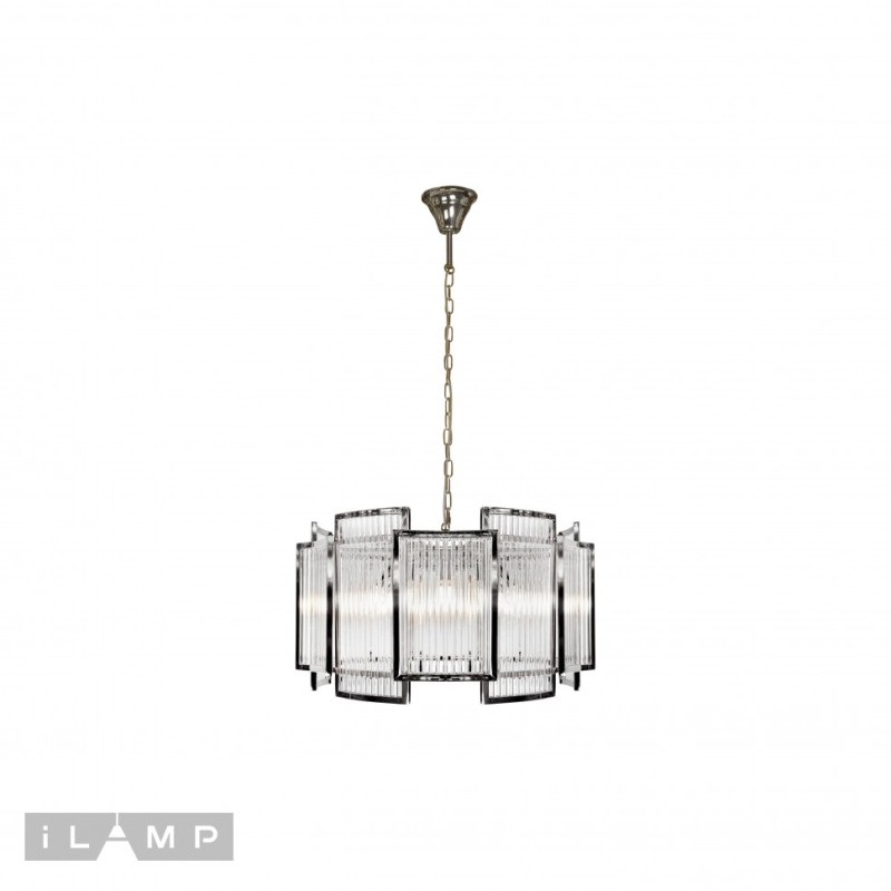 Подвесная люстра iLamp Tribeca MD0276-6C CHROME+SMOKY GRAY