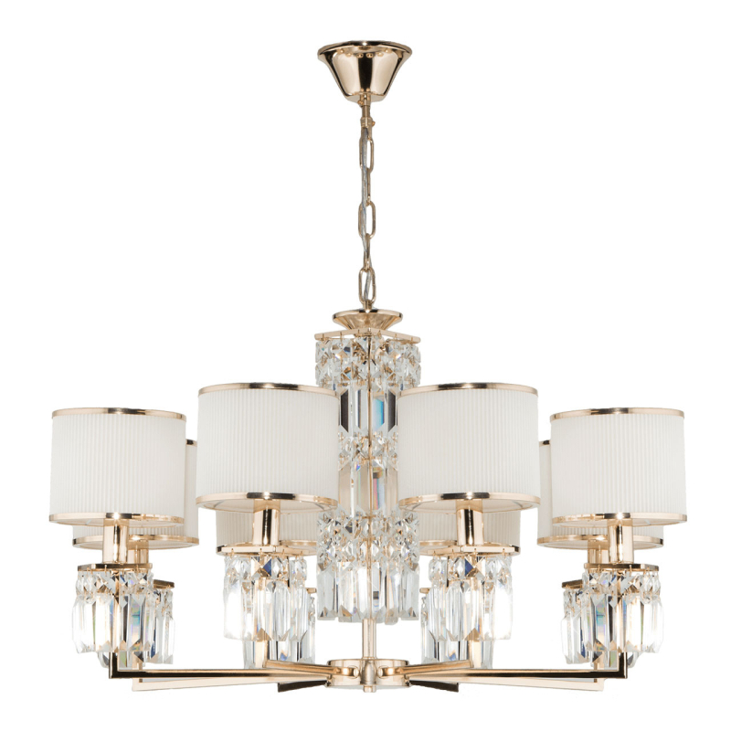 Подвесная люстра Eurosvet Zaffiro 10099/8 золото/прозрачный хрусталь Strotskis