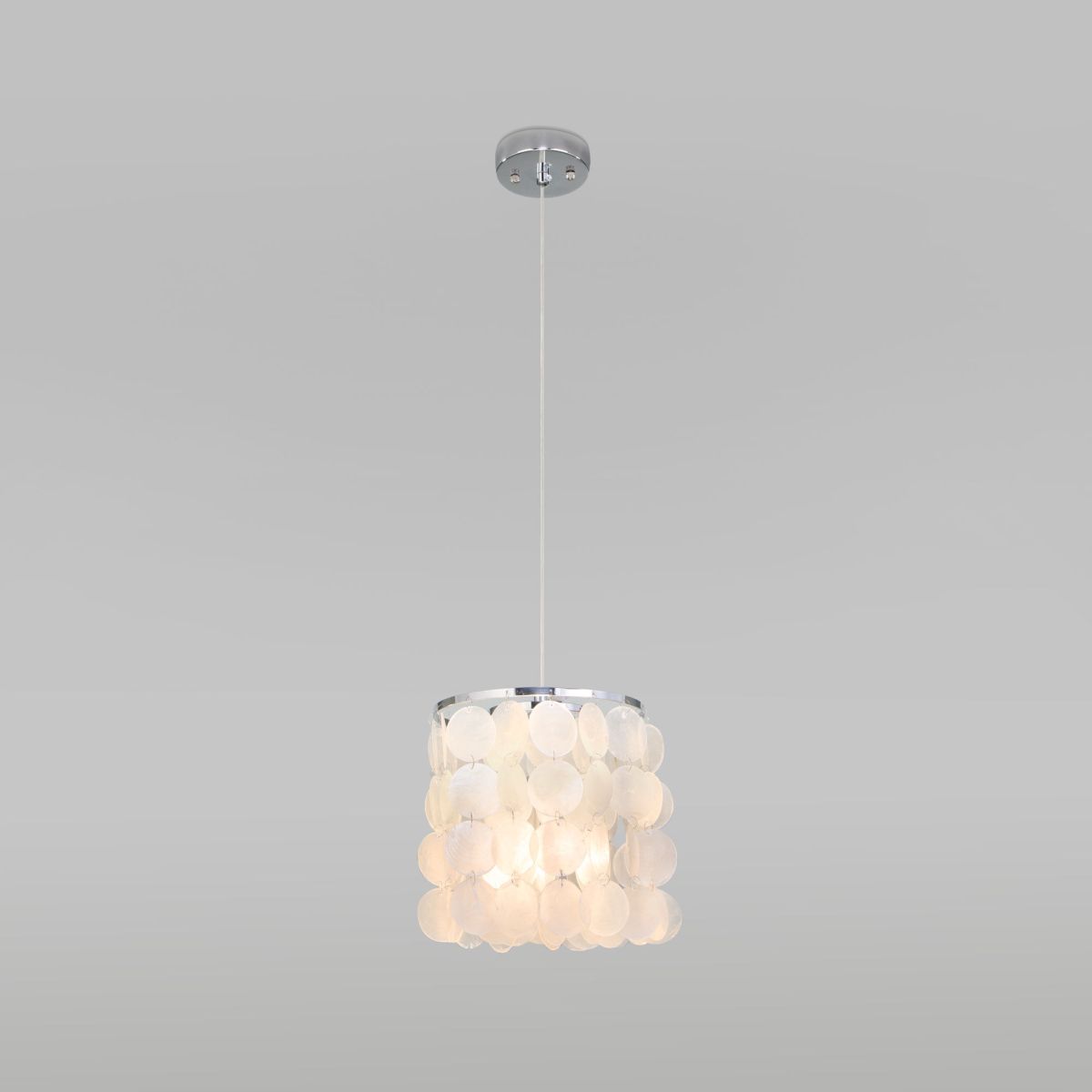 Подвесной светильник Eurosvet Sandra 60185/1 хром/перламутр a069247