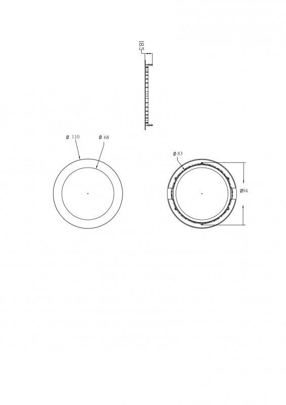 Встраиваемый светодиодный светильник Donolux DL18451/4W White R Dim