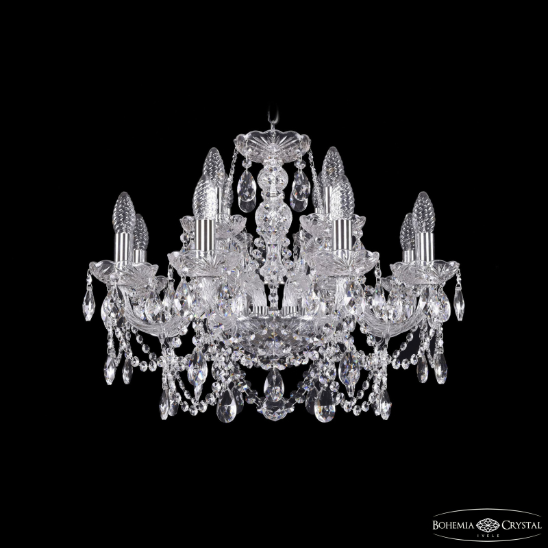 Подвесная люстра Bohemia Ivele Crystal 1411/8+4/195 Ni