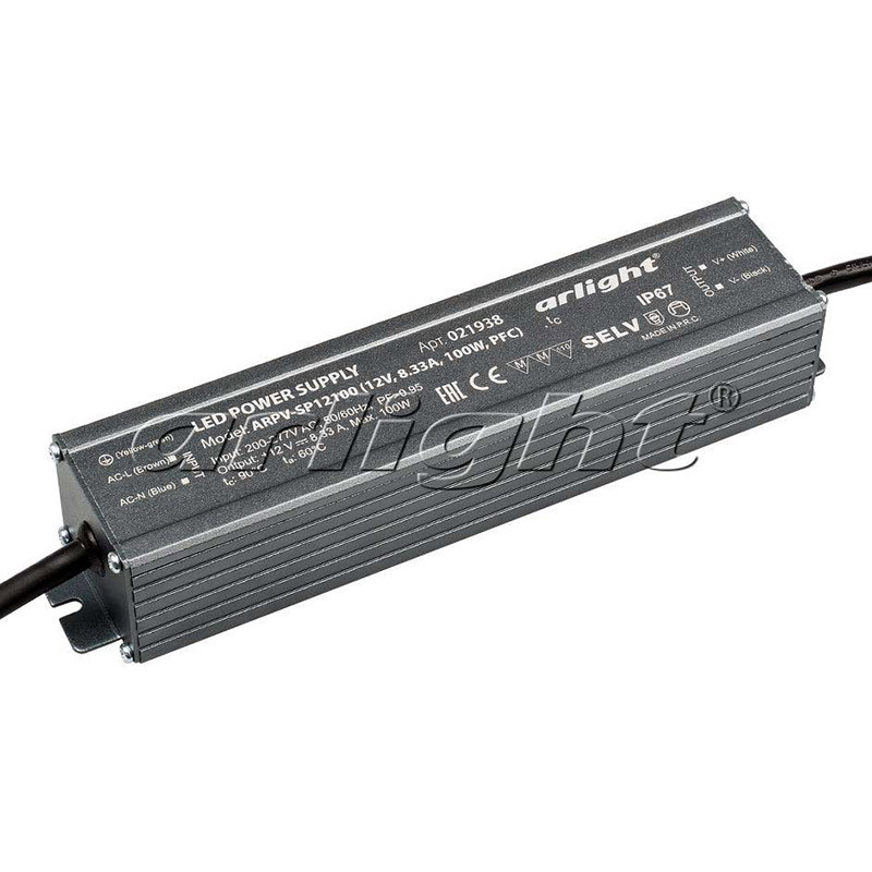 Блок питания Arlight ARPV-SP12100 (12V, 8.33A, 100W, PFC) 021938