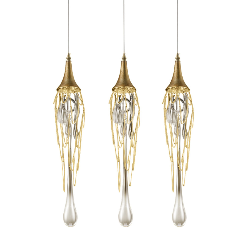 Подвесной светильник Delight Collection Goddess Tears P68009L-3 gold