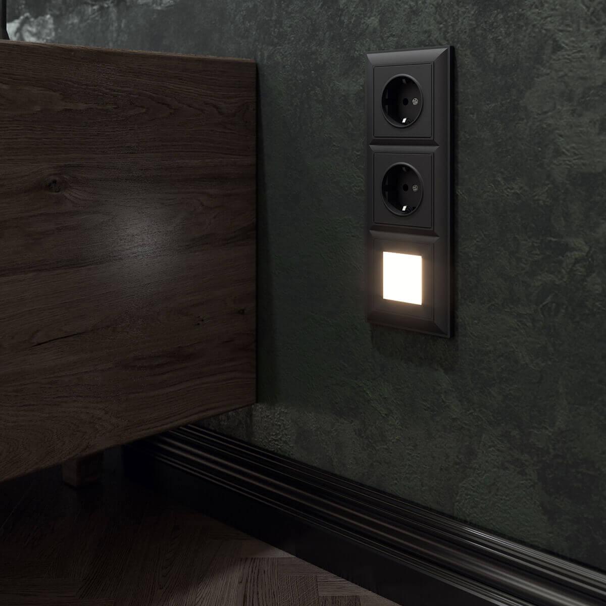 Встраиваемая LED подсветка Werkel черный WL08-BL-03-LED 4690389143809