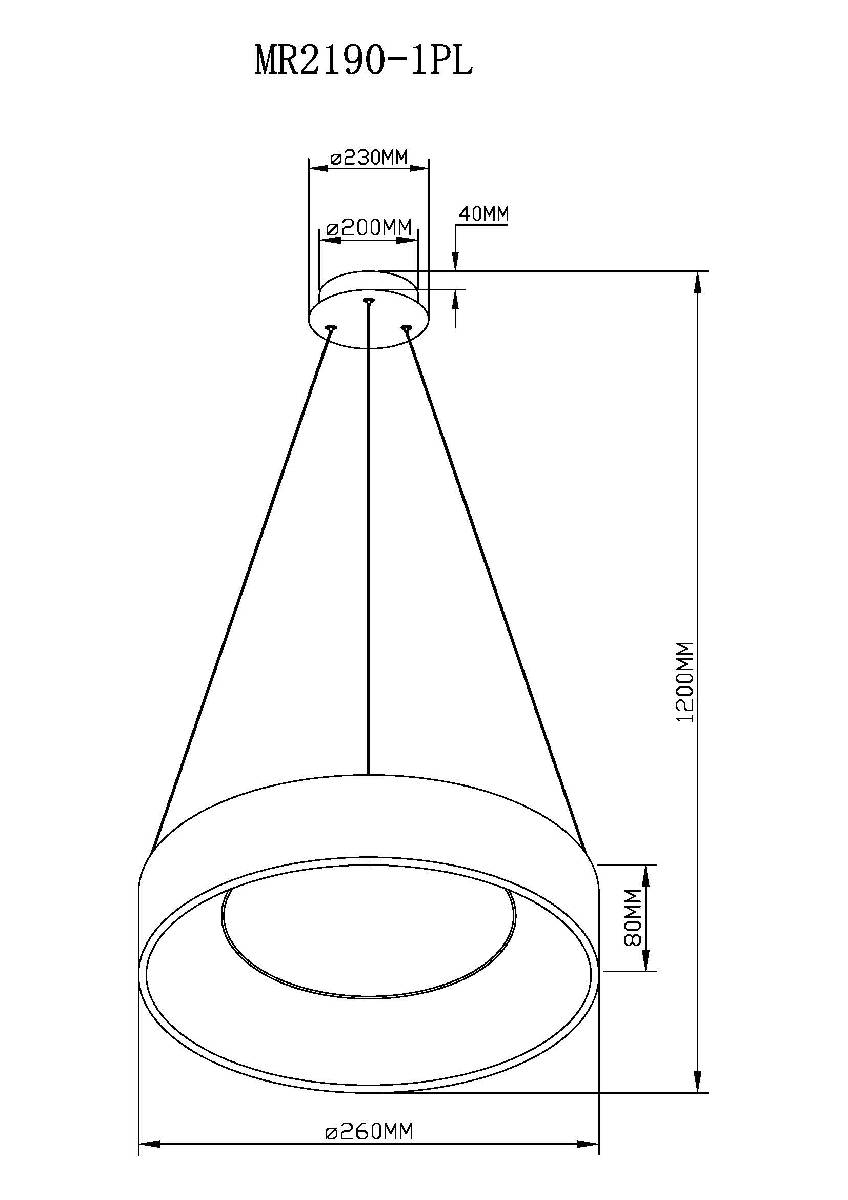 Подвесная люстра Myfar Shannon MR2190-1PL