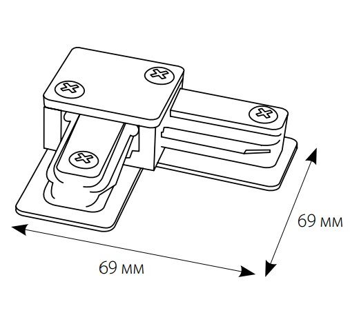 Соединитель для шинопроводов L-образный (10576) Volpe UBX-Q121 K21 WHITE